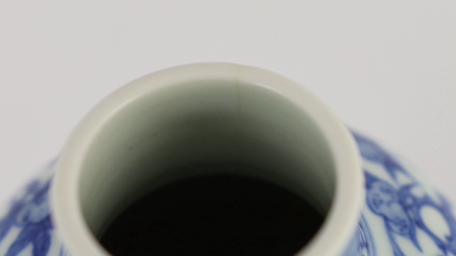 A Chinese blue and white 'fu lu shou' double gourd vase, Wanli mark probably late 19th century, 22cm high, splinter chip to rim and hairline crack to neck